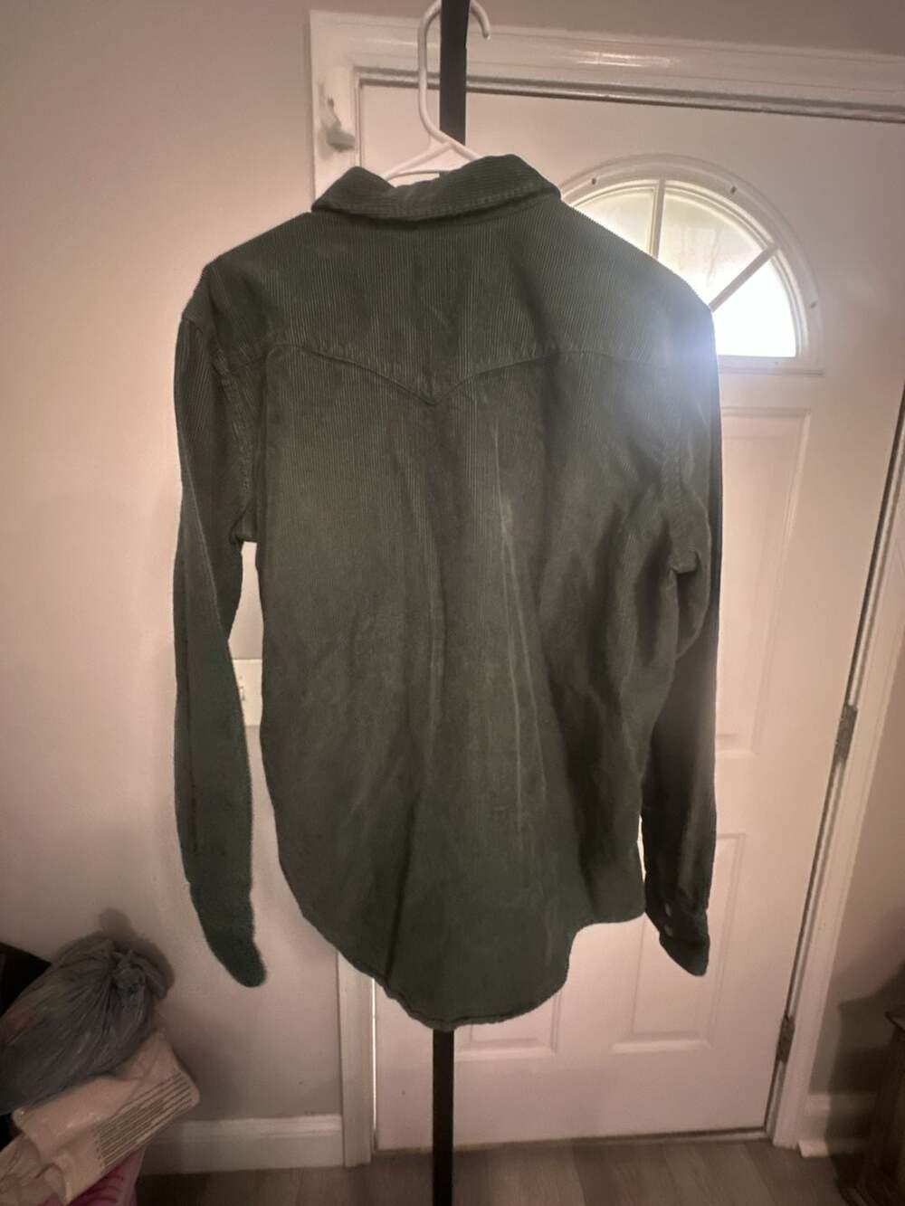 Levi's Classic Standard Fit Corduroy Western Shirt - Dark Green#757 - Picture 4 of 4